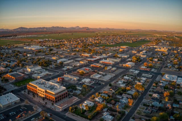 Aerial View of Sunrise over Buckeye.