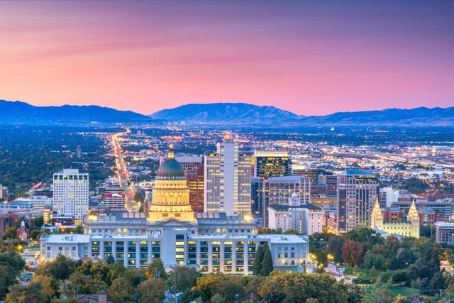 Skyline of Salt Lake City downtown