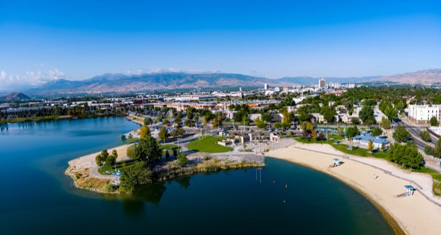 Aerial view of the Sparks Marina Park