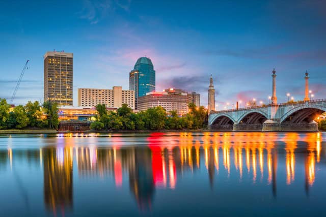 Springfield, Massachusetts, USA Skyline